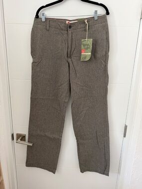 NWT Vintage Mossimo Men Herringbone Cotton Cargo Pants 32x32 Skate Y2K Deadstock